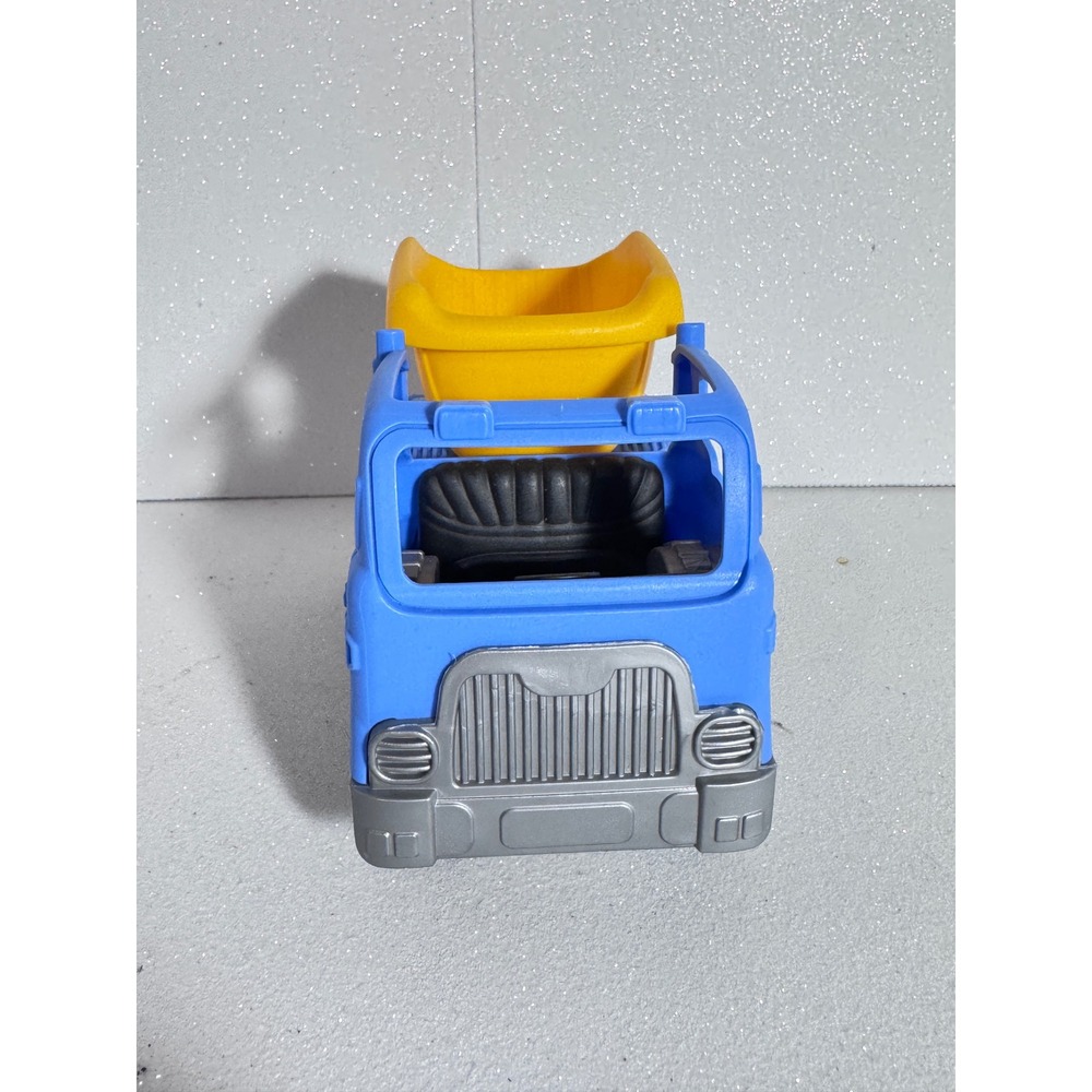 Blue and Yellow Toy Dump Truck Plastic Construction Vehicle with Tilting Bed